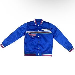 NEW Men's Stranger Things WSQK Satin Bomber Jacket